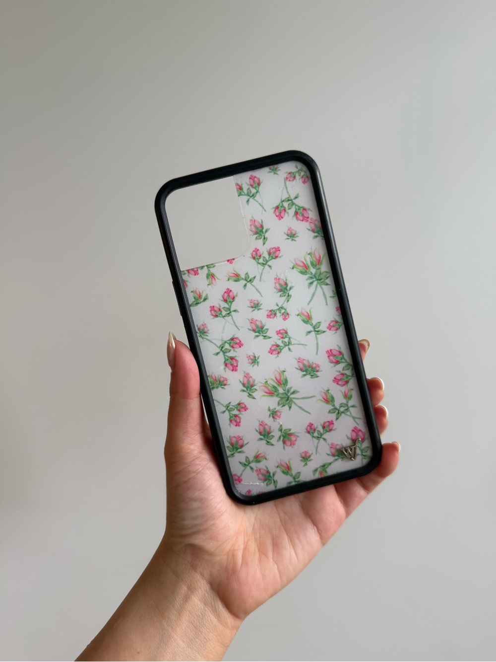 Wildflowers Clear Floral iPhone 12 Pro Max Case with Pink Roses